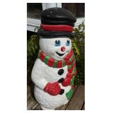 Vintage Plastic Blow-Mold Outdoor Snowman