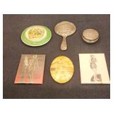 6 Vintage & Antique Pocket Mirrors & Compacts