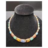 Vintage 'Taxco' 950 Silver & Gemstone Necklace