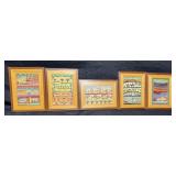 Vintage 5 'Timber Art ' Hand-Made in Israel