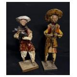 Vintage 2 Mexican Folk Art Paper-Mache Figurines