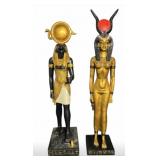 Vintage Veronese Egyptian Ra & Hathor Statues