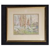 Original 'A . B. Doughten' Painting - Sailboats