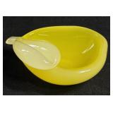 MCM  Archimede Seguso Murano Glass Lemon Bowl