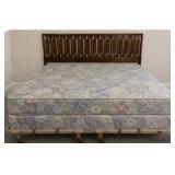 MCM ' Forward Trend ' Sculpted Walnut King Bed