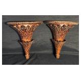 Vintage Pair Hollywood Regency Wall Corbels