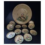 Vintage Mandarin Bamboo Serving Set