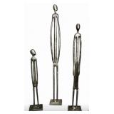 Vintage 3 Pottery Barn Cast Iron Sculptures
