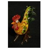 Vintage Handblown Art Glass Rooster Figurine