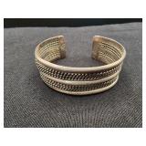 Vintage Sterling Fine Rope-Twist Cuff Bracelet