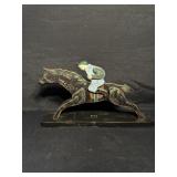 Hand Carved & Painted Wooden Folk Art Race Horse