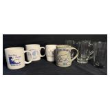 Vintage 8 Mugs/Glasses Equestrian Themed