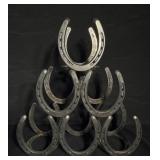 Rustic Horseshoe Wine Rack Forged Steel