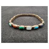 Vintage 'Taxco' 950 Silver & Gemstone Bracelet