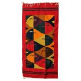 Rug Flat Weave with Fish - 5' 2' x 2' 4'