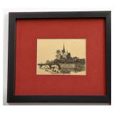 Antique James Chalmers Park Etching - Notre Dame