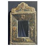 Antique European Heraldic Marriage Mirror