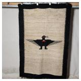 2 Vintage Handwoven Wool Thunderbird Rugs