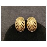 Fine 14K Yellow Gold Pierced Earrings