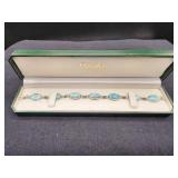 Fine Sky Blue Larimar & Sterling 8' Bracelet