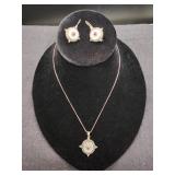 Vintage Medeteranian Style Sterling & Garnet Set