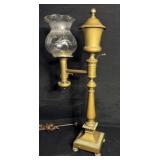 Antique Single-Light Brass Argand Lamp 1825-1835