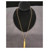 18K Gold Egyptian Cartouche Pendant / Necklace