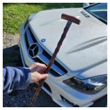 Antique Walking Stick with Sterling Collar