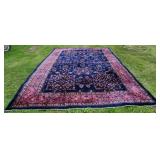 Rug - Sarouk - Midnight Blue Field 10' by 16'