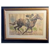 Vintage ' Man o' War ' Racehorse Print