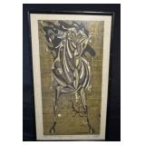 1966 Woodblock Print of  Horse by Tadashi Nakayama
