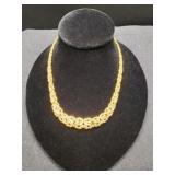 Fine 14K Yellow Gold Full Byzantine Necklace 16.8g