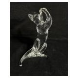 Vintage Baccarat Crystal Acrobat Cat Sculpture