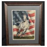 Carol Shuster Swartz - Horse & Flag Painting
