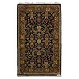 Fine Tabriz Oriental Rug with Dark Blue Field