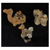 Vintage 3 Artesania Rinconada Ceramic Figurines
