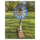 Decorative Painted Wood & Metal Windmill