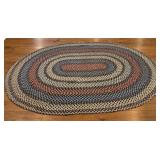 Vintage Braided Cotton Oval Rag Area Rug