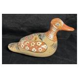 Vtg Mexican Tonalá Pottery Duck Figurine 