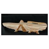 Vintage Mexican Banded Onyx Grasshopper Carving