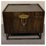 MCM Bert England Walnut & Brass Bar Cabinet