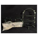 Wine & Plate Storage Wire Basket holders