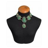 Fine Native American Sterling & Turquoise Necklace