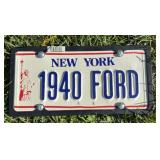 NEW YORK 1940 FORD Plastic License