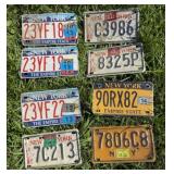 8 Vintage New York Motorcycle License Plates