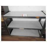 Five 3-tier metal storage shelves