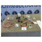 Winch wires, winch controls, light fixture