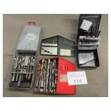 Drill Bits in Cases, Snap-On and Unknown Brands