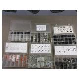 Mixed lot - grommets, springs, E-retainer rings+