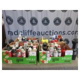 Pallet of spray paint, gasket cleaners, lubricant